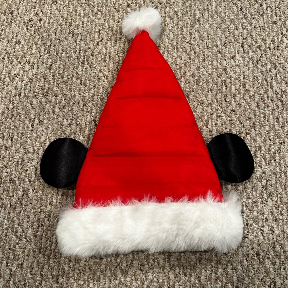 Quilted Mickey Mouse Santa Hat Disney